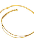 14K Gold Anklet S925 Silver