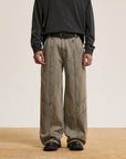 Men’s Retro Washed Baggy Jeans – Trendy Straight-Leg Denim Street Style