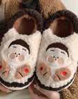 Lovers Cute Cartoon Cotton Slippers Men And Women