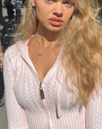 Women’s Knitted Sweater Hoodie & Shorts Set – Cozy Two-Piece for Autumn/Winter