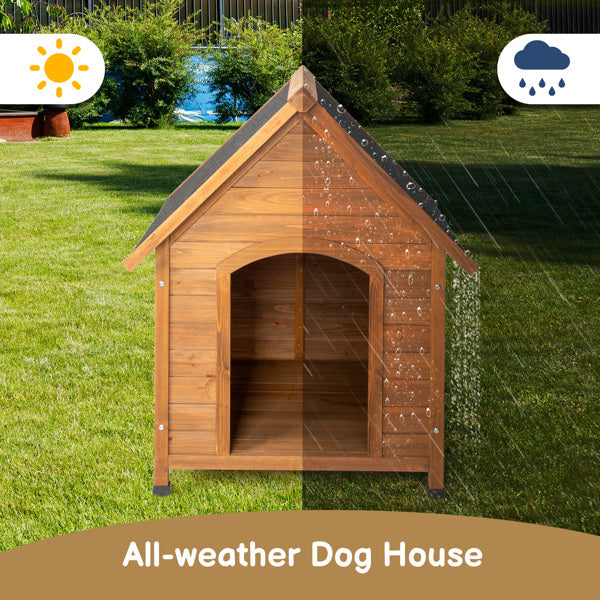 Black Asphalt Roof Dog House ( USA ONLY +  3 TO 7 DAYS SHIPPING)