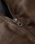 Men’s Rock Style PU Leather Jacket – Thickened Premium Mid-Length Coat