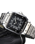 Men's 3-pin Quartz Square All-steel Watch