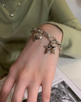 925 Sterling Silver Vintage Love Star  Bracelet