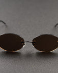 Frameless Oval Style Sunglasses