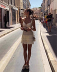 Fashion Tassel Vacation Style Hollow-out Dress Two-piece Set