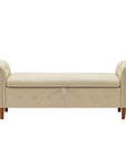 Beige Multifunctional Storage Rectangular Sofa Stool ( USA ONLY + 3 TO 5 DAYS SHIPPING)