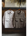 Woven Seersucker Long Sleeve Shirt men