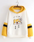 Women’s Forest Fleece Hoodie – Cozy Autumn & Winter Cartoon Style