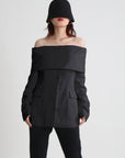 Women’s Off-Shoulder Long Sleeve Suit Coat – Elegant Spring Fashion Blazer