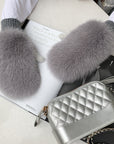 Women's Warm Winter Gloves Of Fox Skin