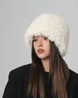Women’s Plush Winter Bucket Hat – Thick, Soft, Face-Slimming Warm Hat