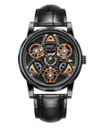 Black Gold Trend Three Dimensional Watch Personality Gear Gyro Season To Run Watch Men