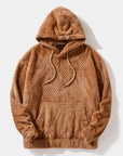 Men’s Khaki Hooded Sweater – European & American Style Autumn Pullover