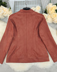 Women’s Thickened Elegant Small Suit Coat – Chic Khaki Commute Blazer