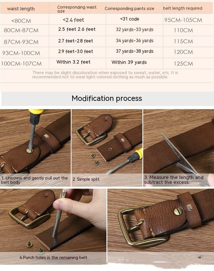 38CM Leather Belt Men&#39;s