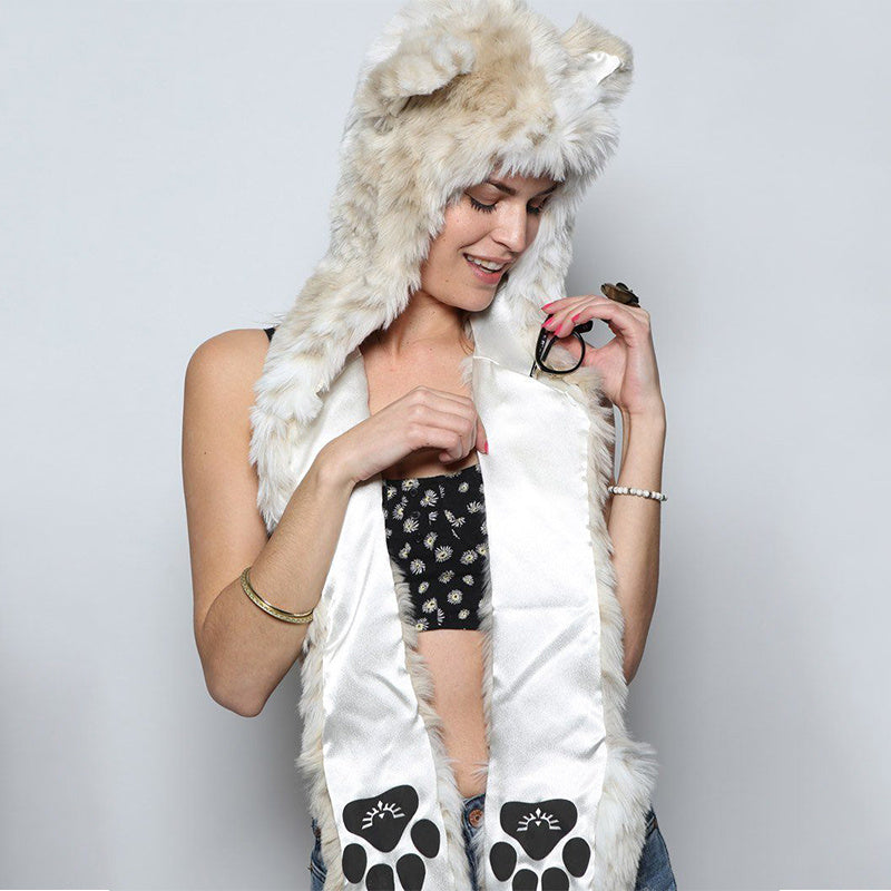 Cartoon Animal Hat Scarf Gloves One 100CM Faux Fur Hat