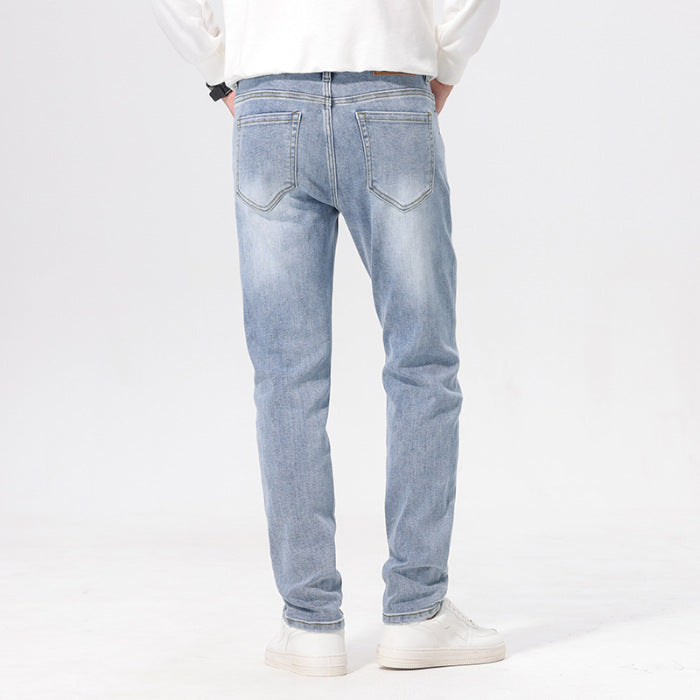 Men’s Premium Straight Leg Denim Pants – Stretch Cotton Jeans with Mid-Rise Fit, Durable Fabric &amp; Versatile Everyday Style