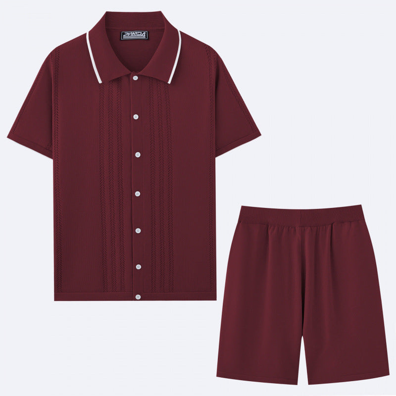 Men’s Business-Casual Sweater Two-Piece Set – Effortless Style &amp; Comfort