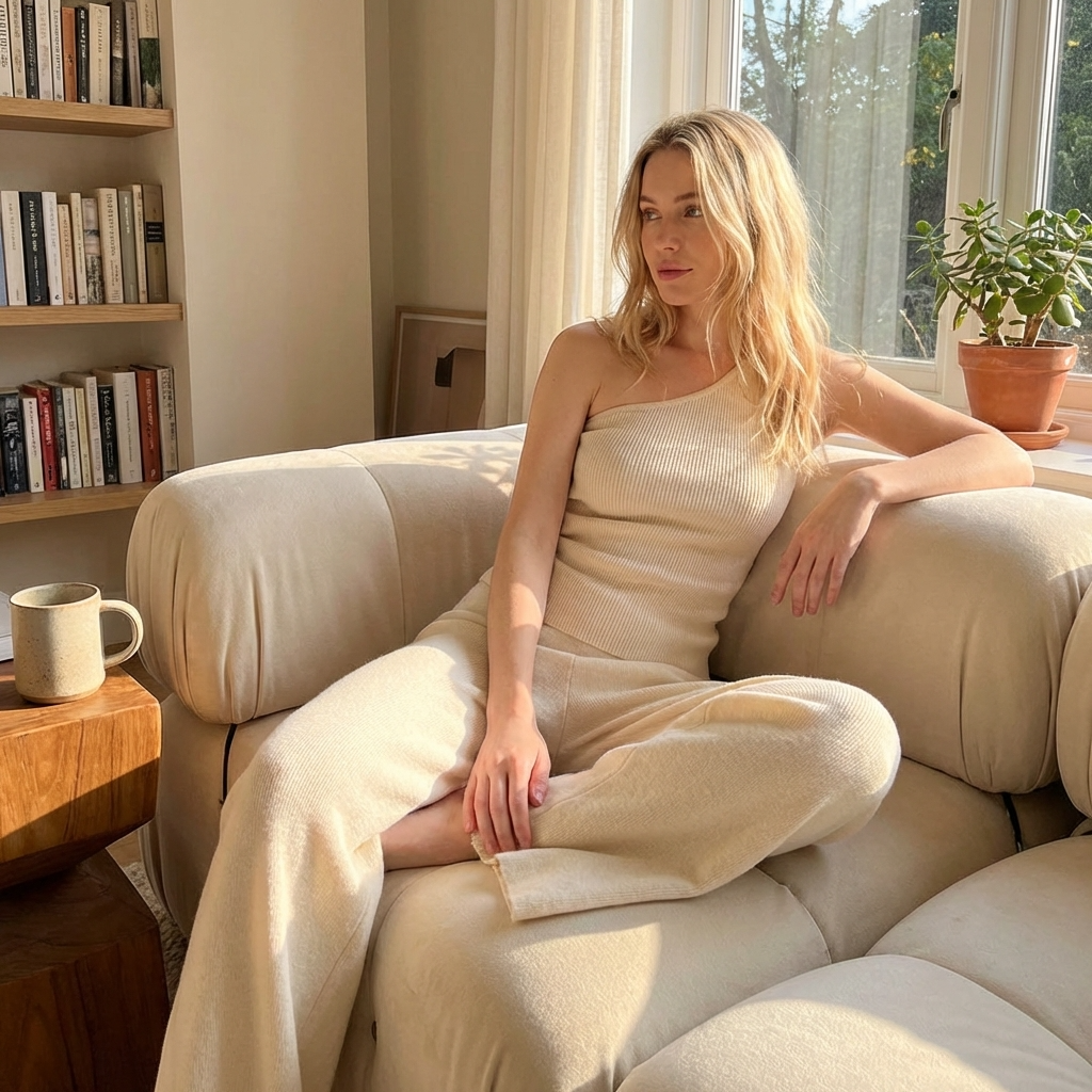 Women’s Knit Cardigan 3-Piece Set – Soft Sweater Outfit with Cardigan, Top &amp; Wide-Leg Pants for Office, Lounge &amp; Casual Wear