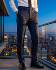 Pantalon de costume habillé pour homme – Pantalon de ville coupe droite, confortable, infroissable et au style classique pour le bureau