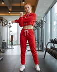 Women’s Velvet Tracksuit Set – 3-Piece Hoodie Vest and Pants Fleece-Lined Casual Streetwear Outfit