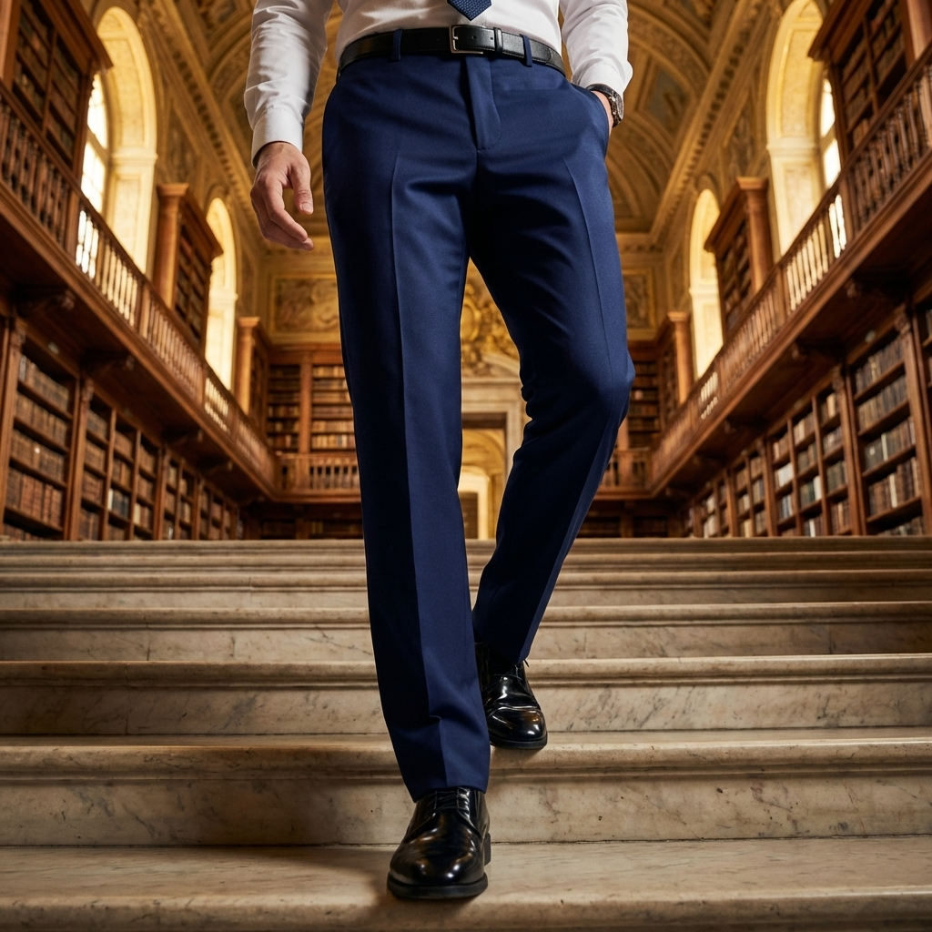 Pantalon de costume habillé pour homme – Pantalon de ville coupe droite, confortable, infroissable et au style classique pour le bureau