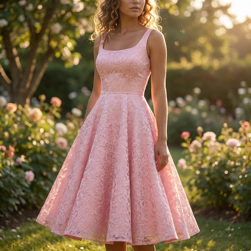 Women High-End Jacquard Slip Dress – Elegant A-Line Camisole High Waist Mid-Length Formal Party Dress