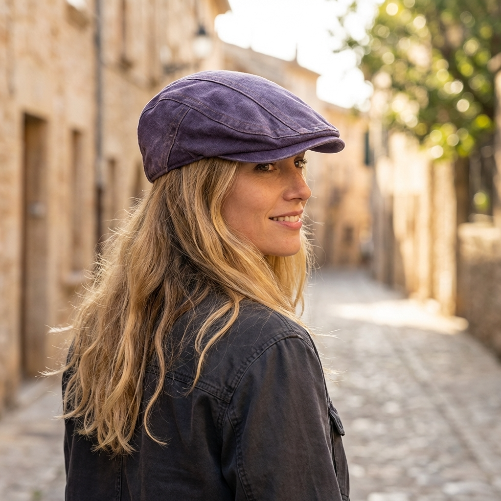 Retro Denim Baseball Cap – Vintage Washed Adjustable Women Peaked Casual Streetwear Hat