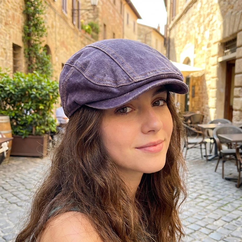 Retro Denim Baseball Cap – Vintage Washed Adjustable Women Peaked Casual Streetwear Hat