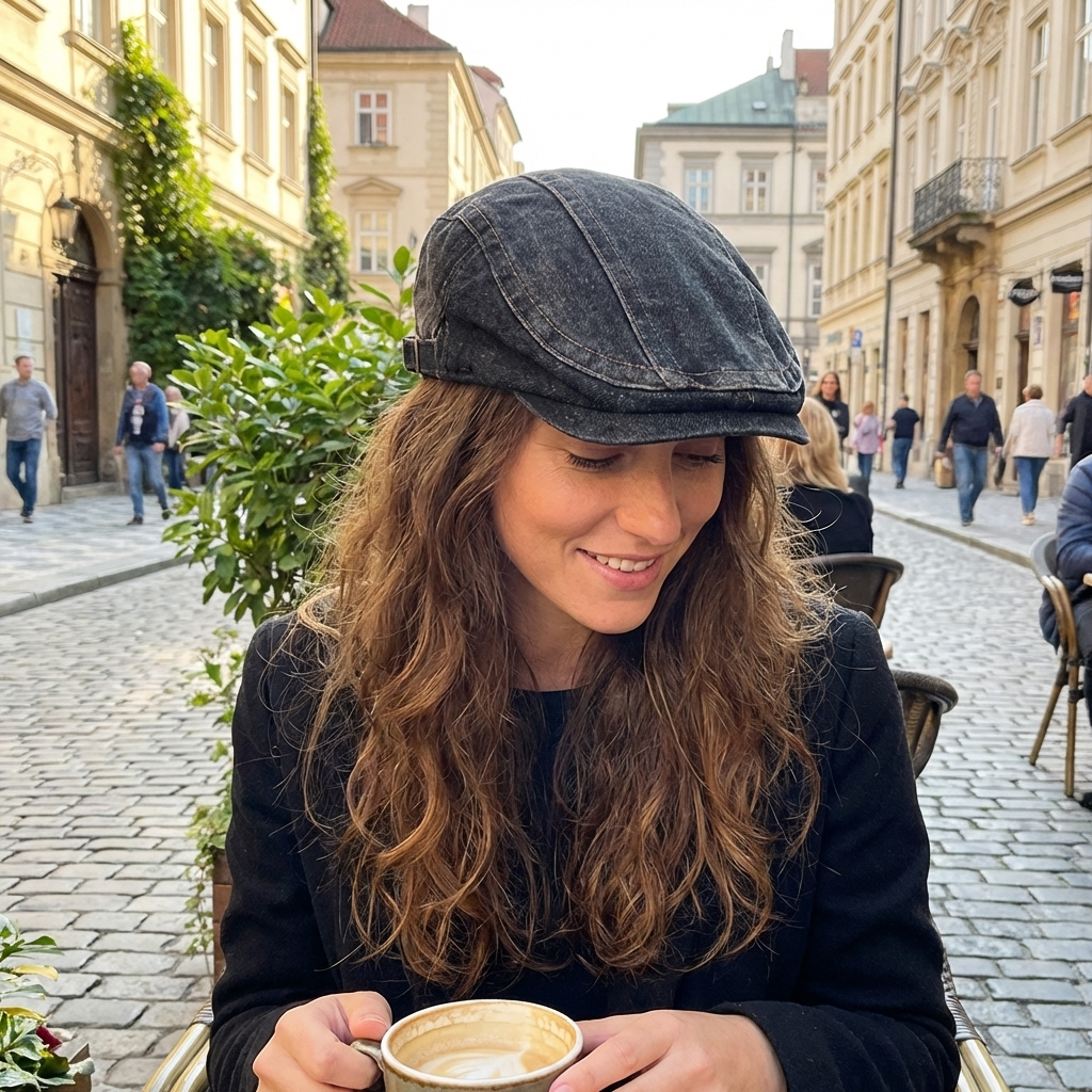 Retro Denim Baseball Cap – Vintage Washed Adjustable Women Peaked Casual Streetwear Hat