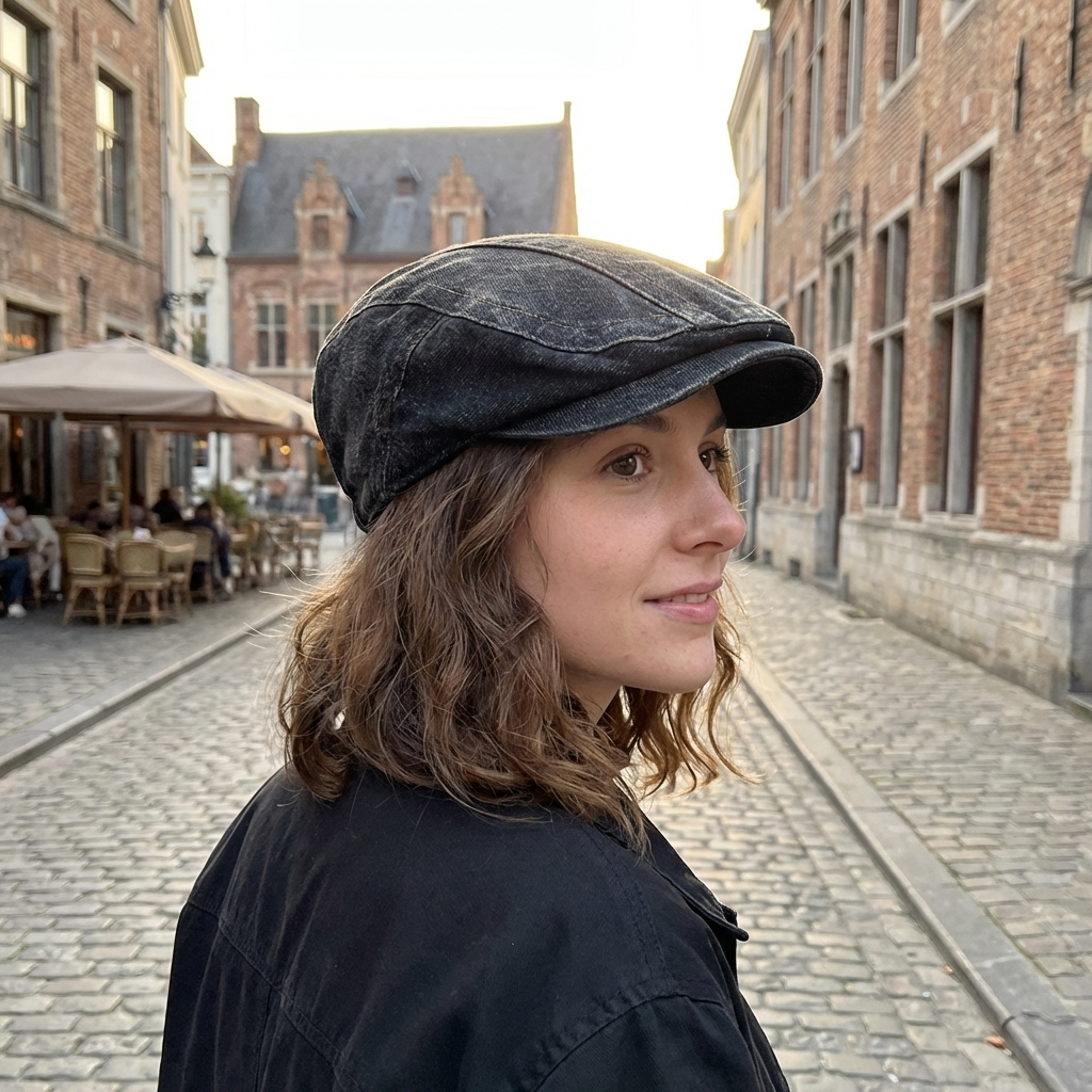 Retro Denim Baseball Cap – Vintage Washed Adjustable Women Peaked Casual Streetwear Hat