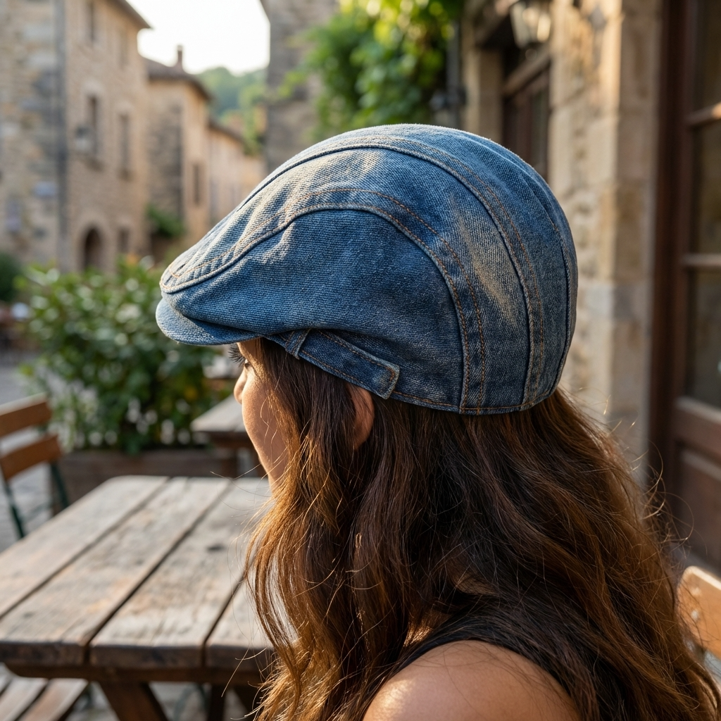 Retro Denim Baseball Cap – Vintage Washed Adjustable Women Peaked Casual Streetwear Hat