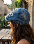 Retro Denim Baseball Cap – Vintage Washed Adjustable Women Peaked Casual Streetwear Hat