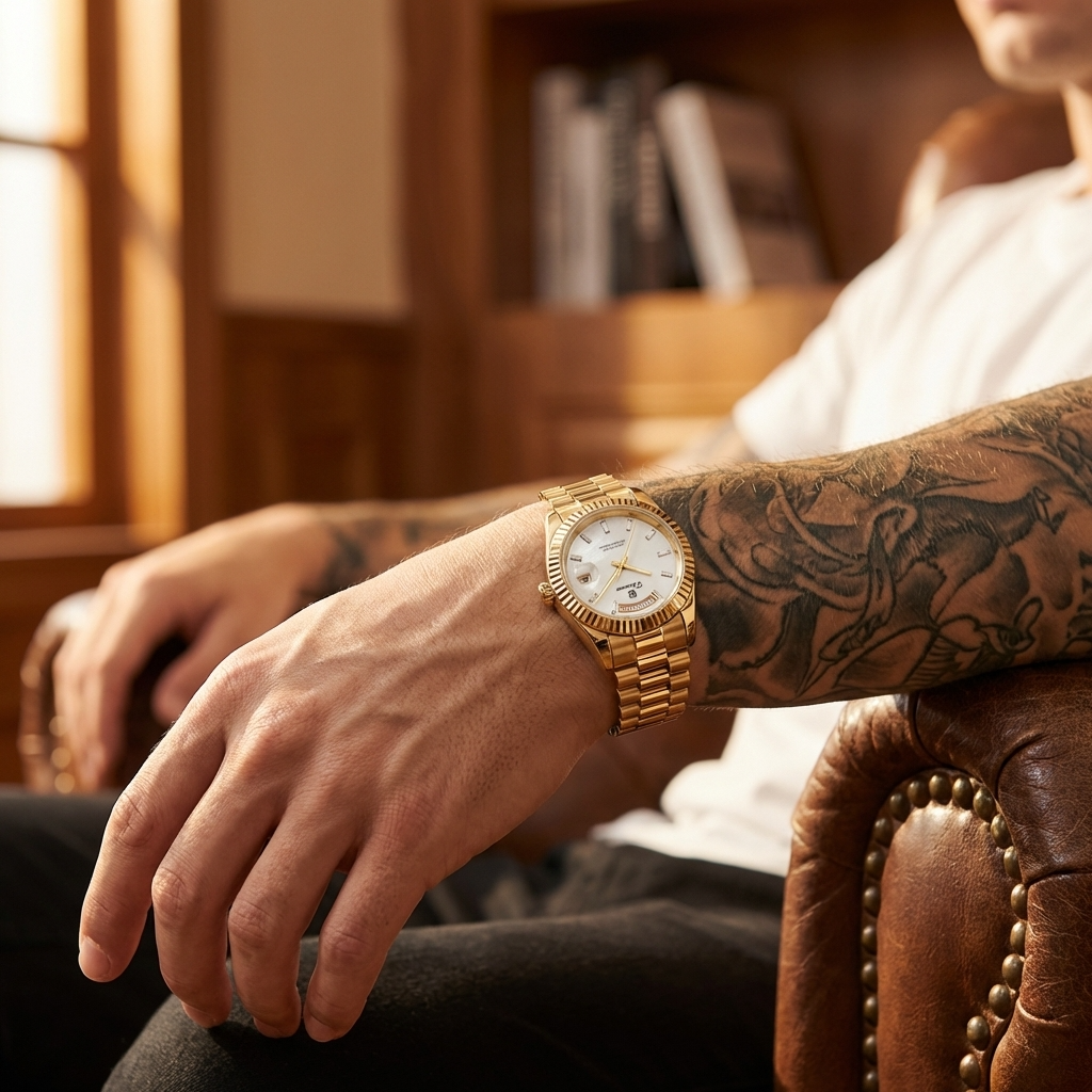 Men’s Automatic Calendar Watch – Stainless Steel Mechanical Timepiece with Day-Date Display, Mineral Crystal &amp; Waterproof Design