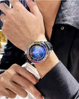 Ogulas Starry Sky Crystals Automatic Mechanical Watch Men's