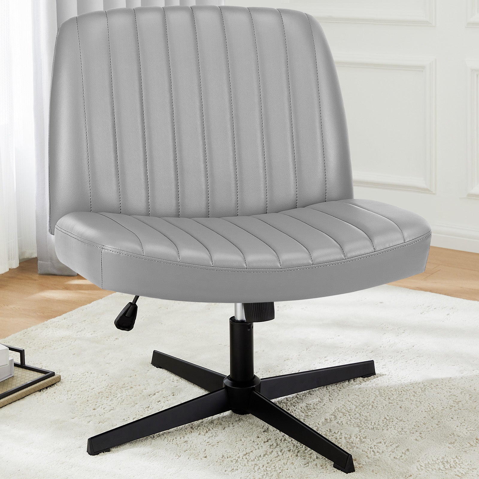 Cross-Legged Chair,No Wheels Armless Swivel Home Office Chair * ( USA ONLY 3 TO 5 DAYS SHIPPING)