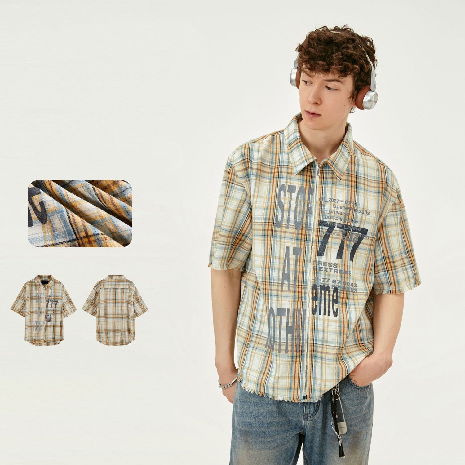 🌾 Wild West Revival:  MEN Plaid Overshirt