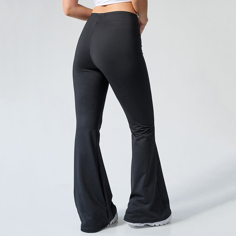 Women’s Abdominal-Shaping Bell-Bottom Pants – High-Waist Slimming Street Style Trousers