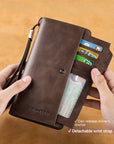 Men's Long Wallet Genuine Leather Wallet