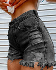 🌼 Women's Printed Denim Shorts – Street Style Summer Essential (100% Cotton) – Trendy & Comfortable