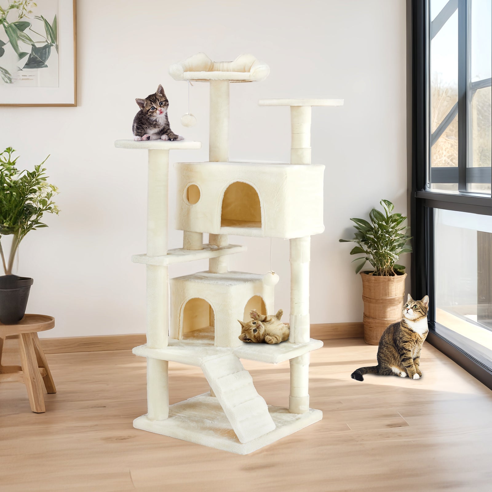 Multi Functional Cat Treehouse Cat Climbing Frame ( USA ONLY + 3 TO 5 DAYS SHIPPING)