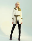 Women's Lace-up Knitted Trench Coat