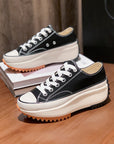 Women’s Thick-Soled Canvas Sneakers – Breathable Summer Sports Casual Shoes