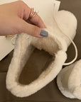 Warm Cotton Shoes With Fleece And Thick Fur