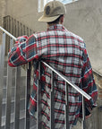 High Quality Loose Red Plaid Shirt For Men And Women