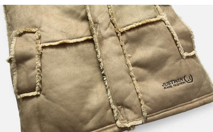 Men’s Mid-Length Leather Jacket – Rugged Elegance in Camel, Chocolate &amp; Bronze