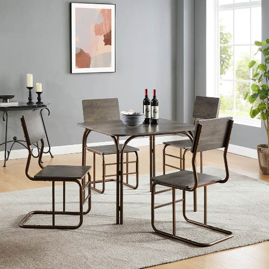 5-Piece Wood Table &amp; 4 Chairs, Modern Dining Table Furniture Set For Home, Kitchen, Dining Room ,Dining Table And Chair ( USA ONLY + 3 TO 5 DAYS SHIPPING)