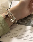 925 Sterling Silver Vintage Love Star  Bracelet