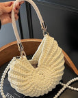 Women’s Handmade Woven Bag – European & American Retro Shell Shape